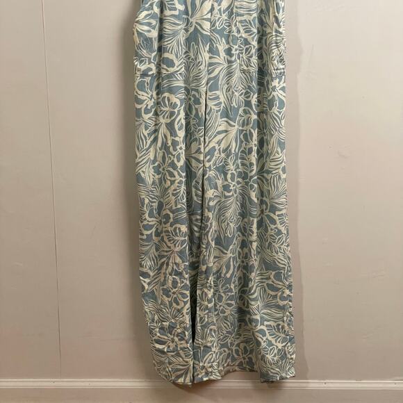 Y2K Vintage Ripcurl M blue white tropical jumpsuit coconutgirl ocean flare - Picture 3 of 7